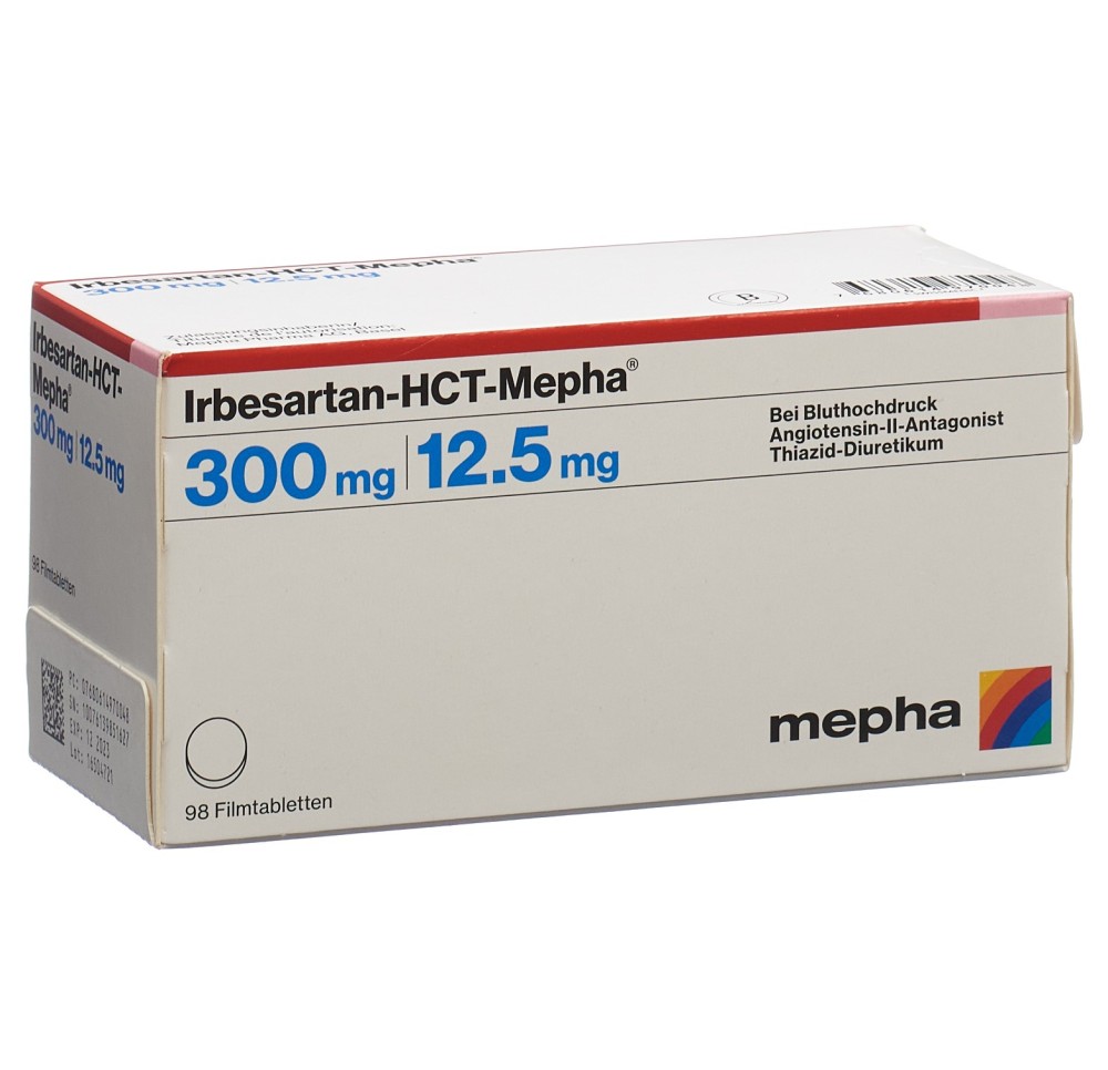 IRBESARTAN-HCT Mepha cpr pell 300/12.5 98 pce