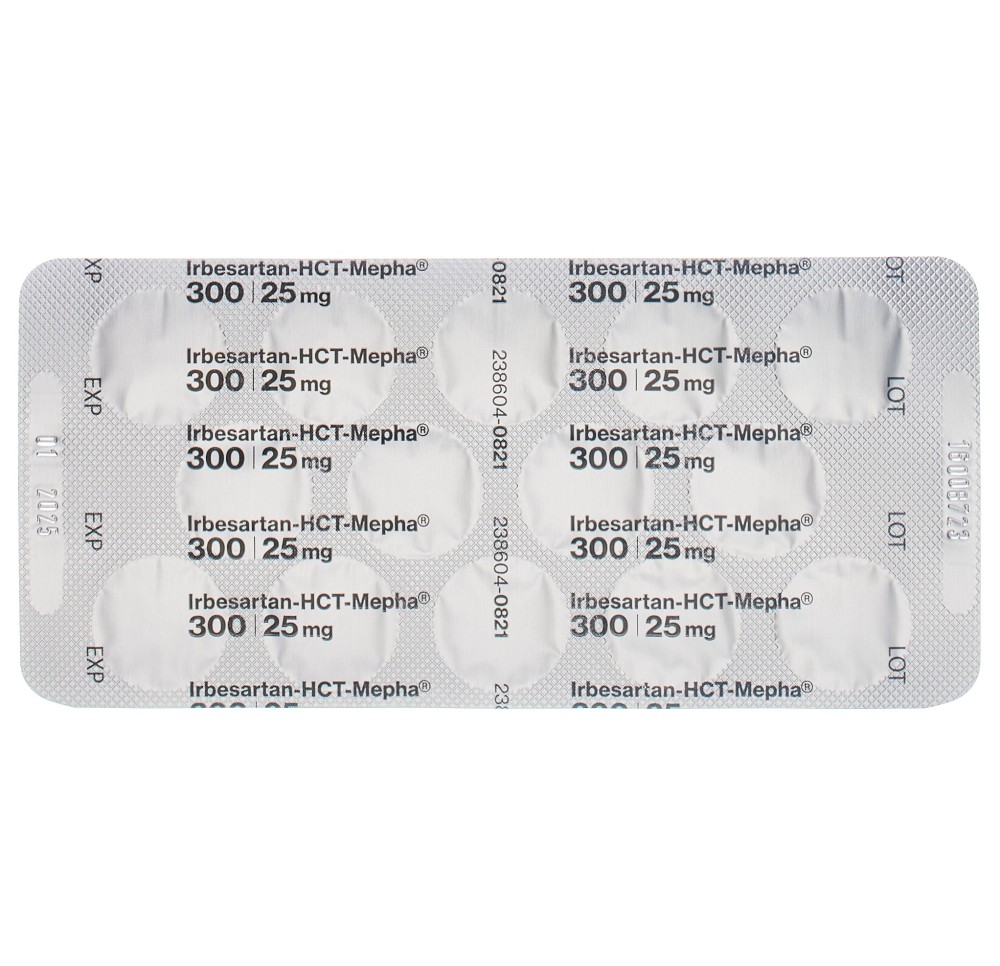 IRBESARTAN-HCT Mepha cpr pell 300/25 98 pce