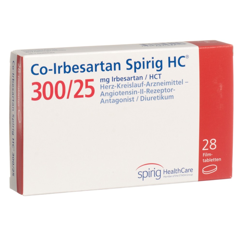 CO-IRBESARTAN Spirig HC cpr pell 300/25mg 28 pce