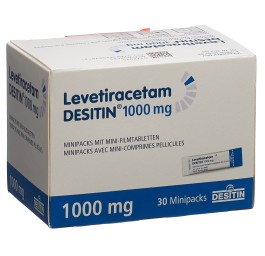 LEVETIRACETAM DESITIN mini cpr pel 1000 mg 30 pce