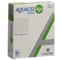 AQUACEL Ag+ Extra compresse 5x5cm 10 pce