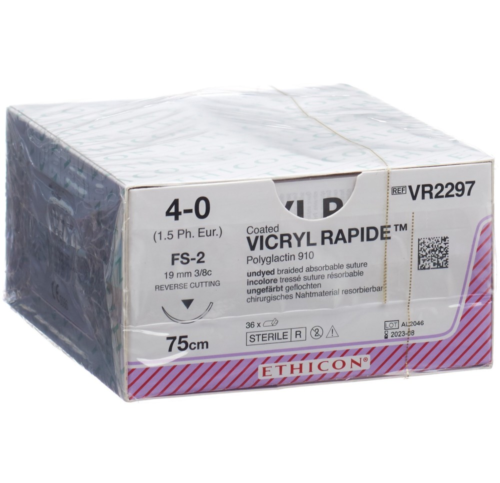 VICRYL RAPID 75cm incolore 4-0 FS-2 36 pce