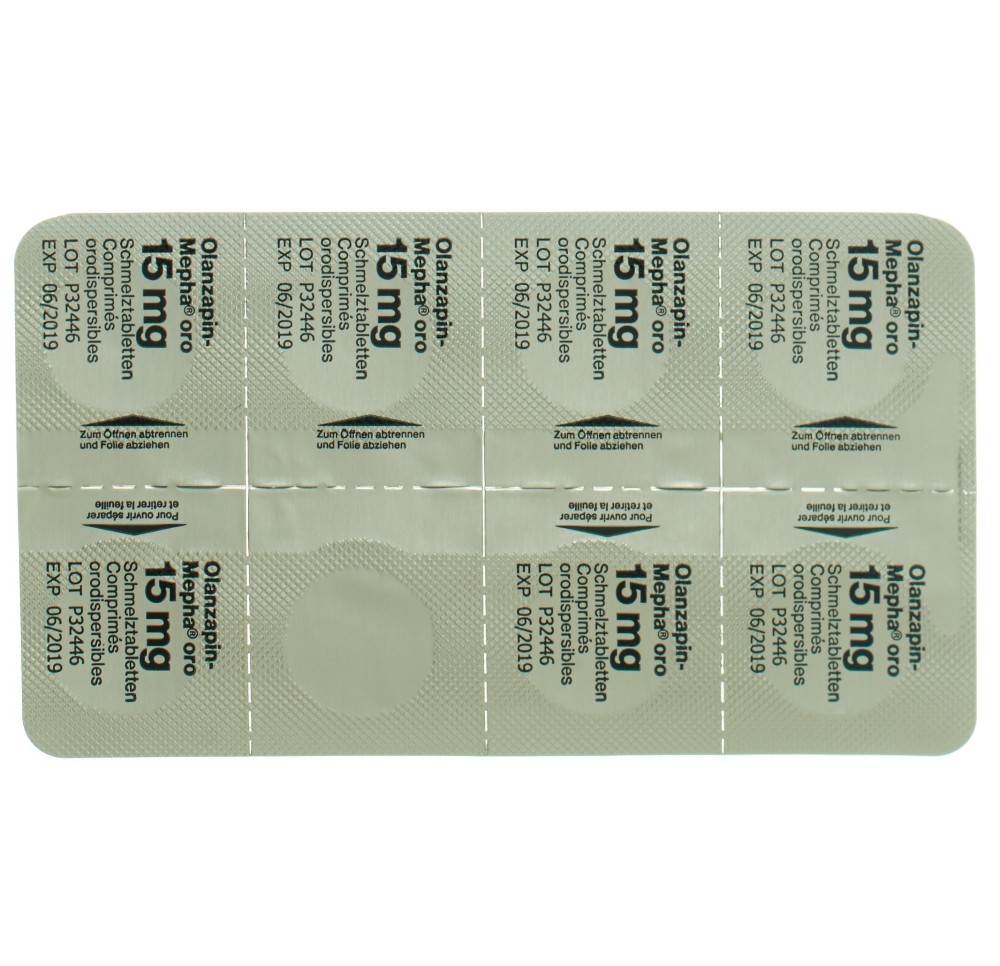 OLANZAPIN Mepha oro cpr orodisp 15 mg 98 pce