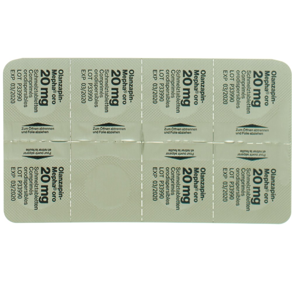 OLANZAPIN Mepha oro cpr orodisp 20 mg 98 pce