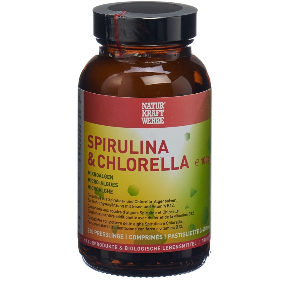 NATURKRAFTWERKE Spirulina&Chlorella compr 250 pce