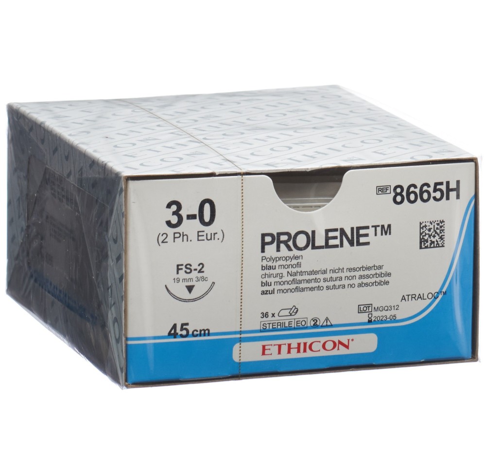 PROLENE 45cm bleu 3-0 FS-2 36 pce