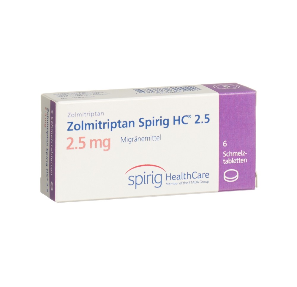 ZOLMITRIPTAN Spirig HC cpr orodisp 2.5 mg 6 pce