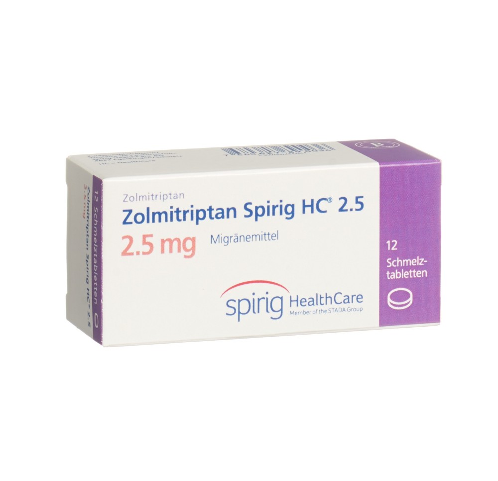 ZOLMITRIPTAN Spirig HC cpr orodisp 2.5 mg 12 pce
