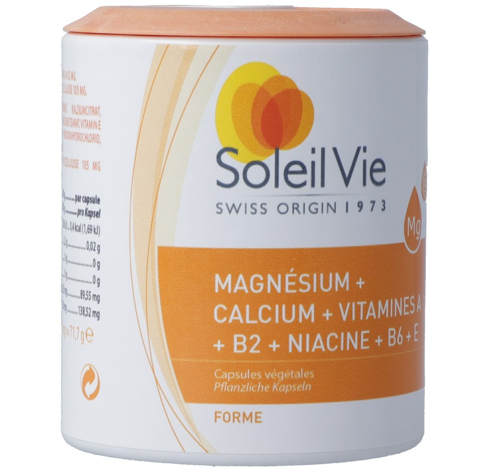 SOLEIL VIE magnésium calcium + vit caps 100 pce