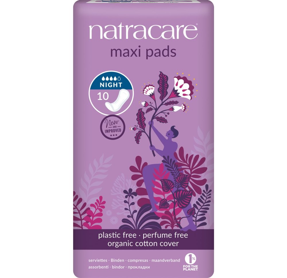 NATRACARE serviettes hygiéniques nuit 10 pce