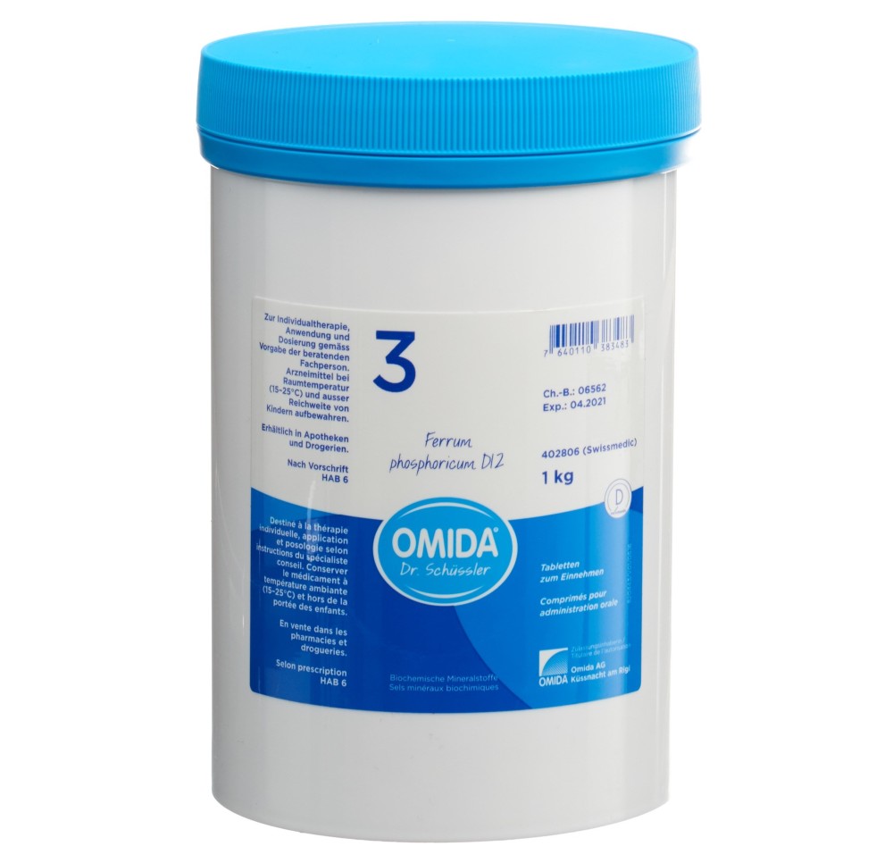 OMIDA SCHÜSSLER no3 ferr phos cpr 12 D bte 1000 g