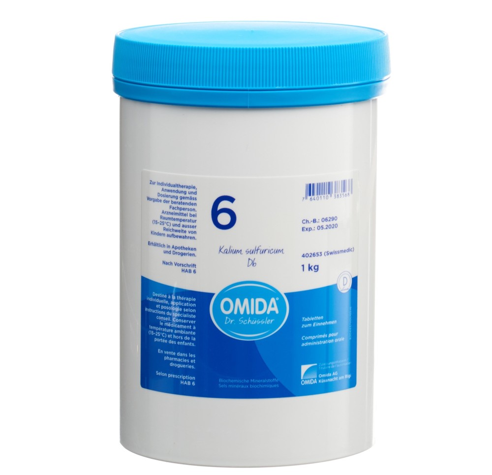 OMIDA SCHÜSSLER no6 kal sulf cpr 6 D bte 1000 g