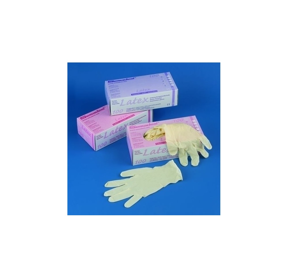 SEMADENI gants examen latex S n poud box 100 pce