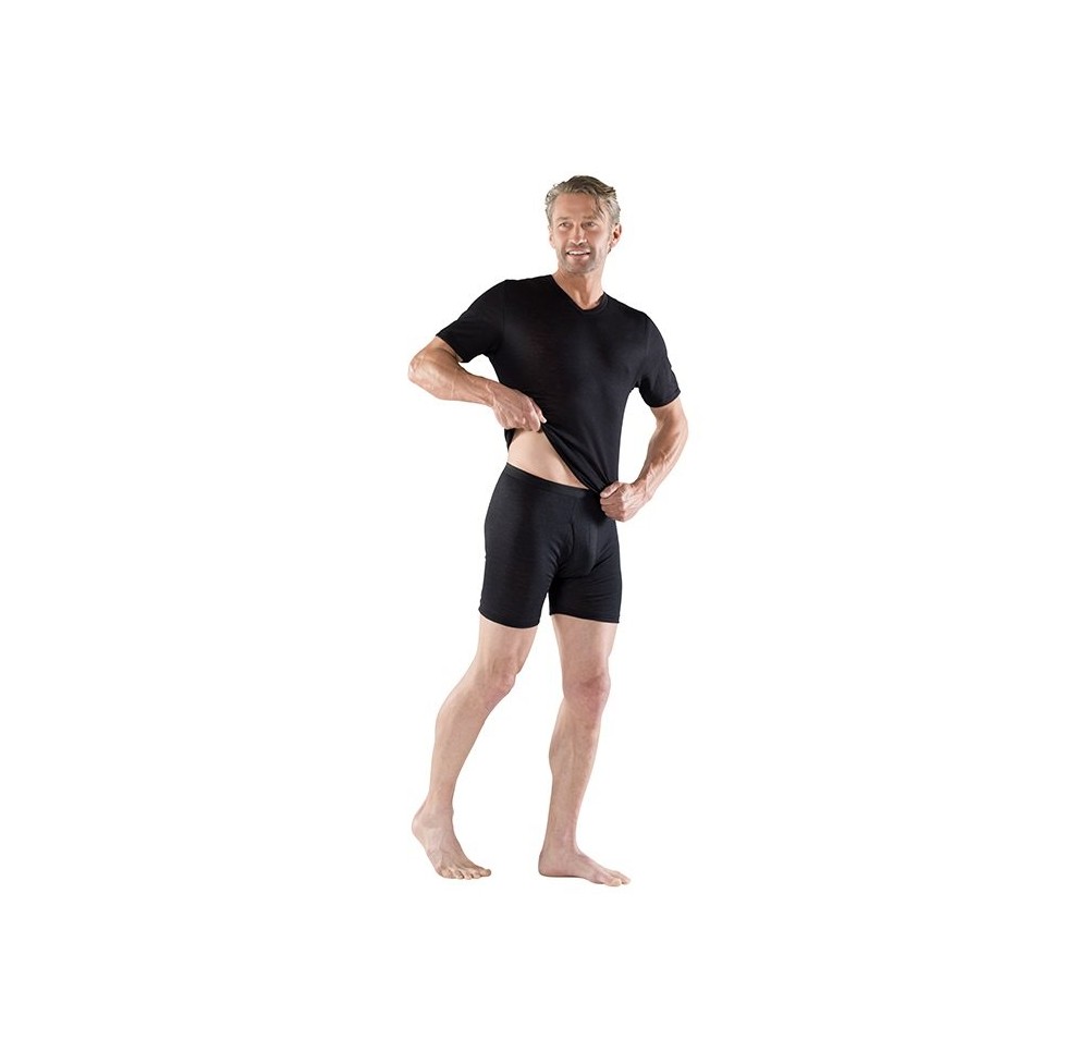 EUSANA hommes spencer manch cour XL décol V noir