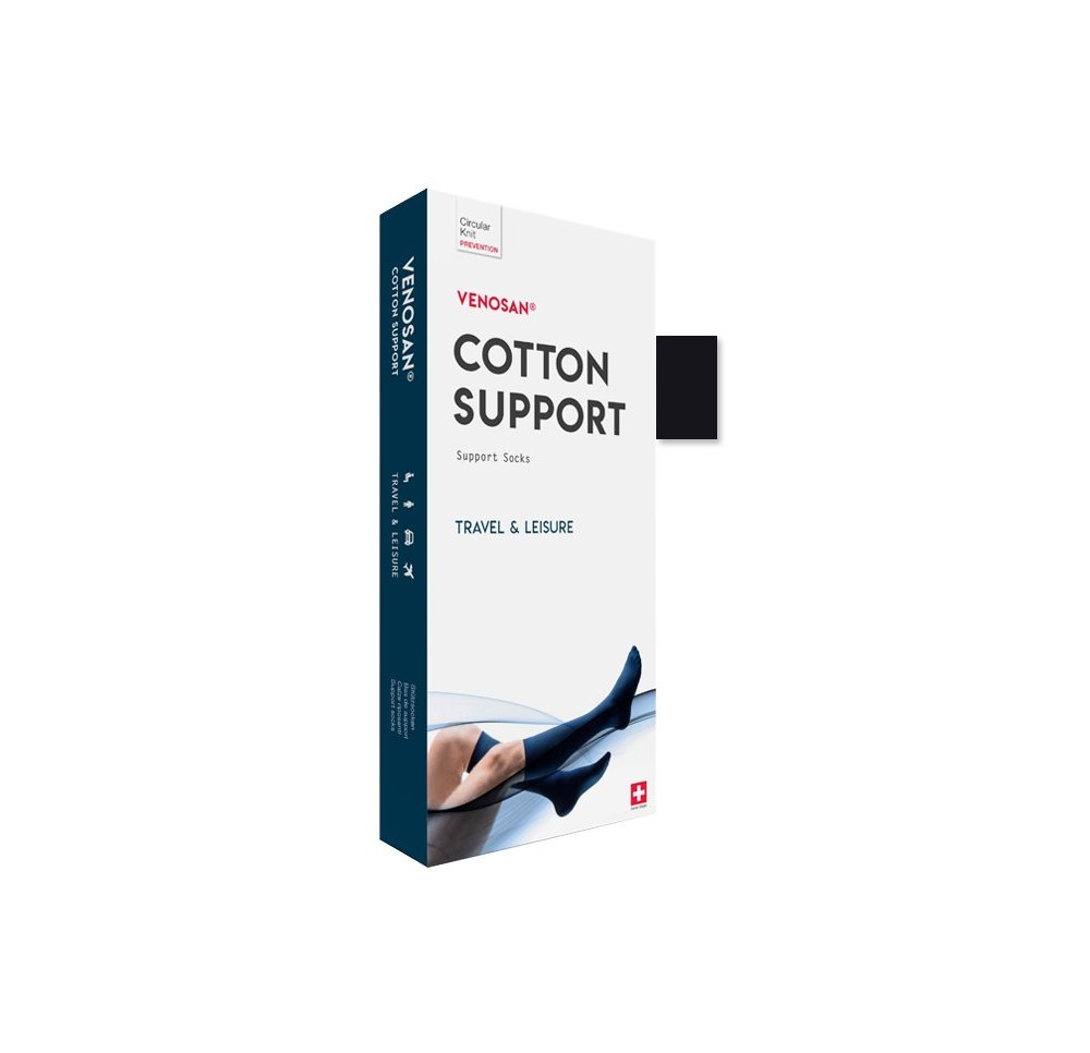 VENOSAN COTTON SUPPORT Socks A-D XL black 1 paire