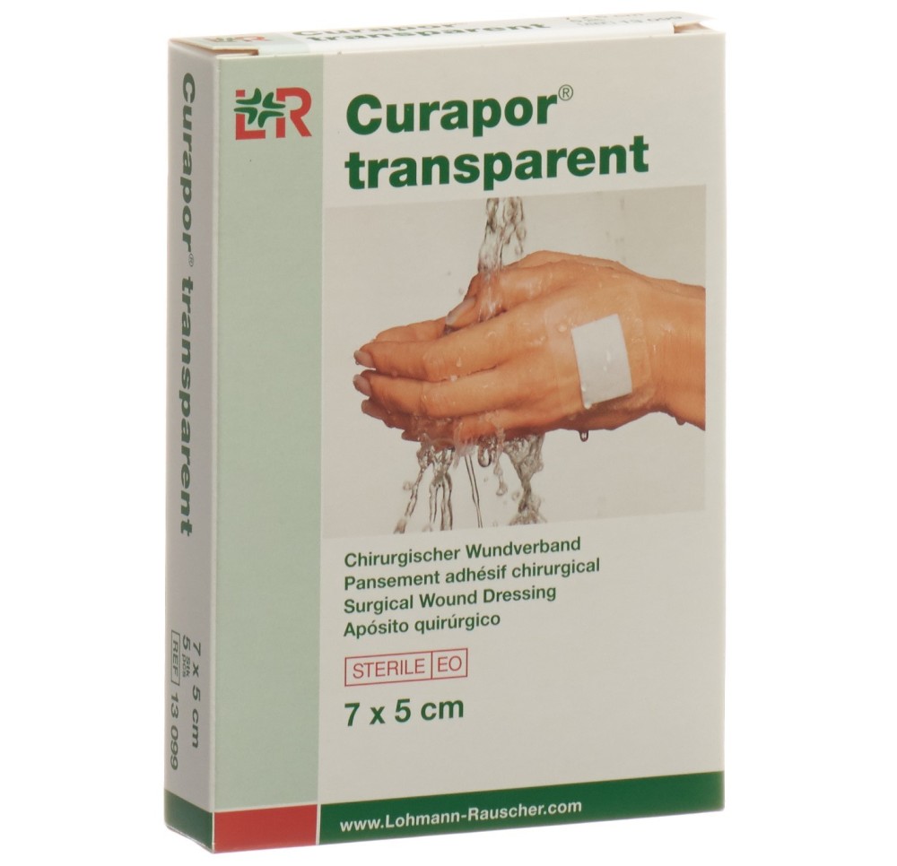 CURAPOR pans adhésif 7x5cm transparent 5 sach