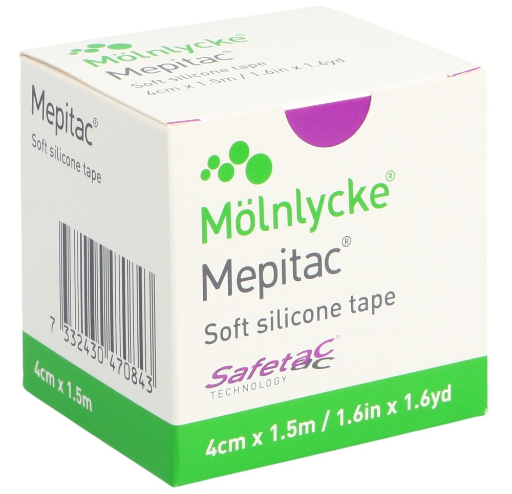 MEPITAC SAFETAC sparadrap 1.5mx4cm siliconé