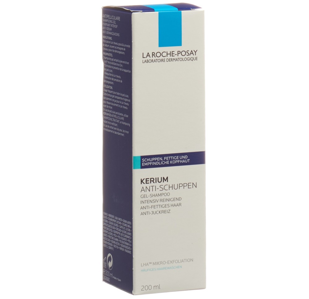 ROCHE POSAY Kerium antipell cheveux gras fl 200 ml