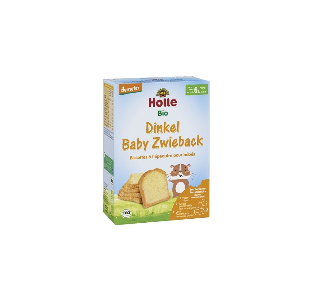 HOLLE biscotte à l'épeautre pour bébé bio 200 g