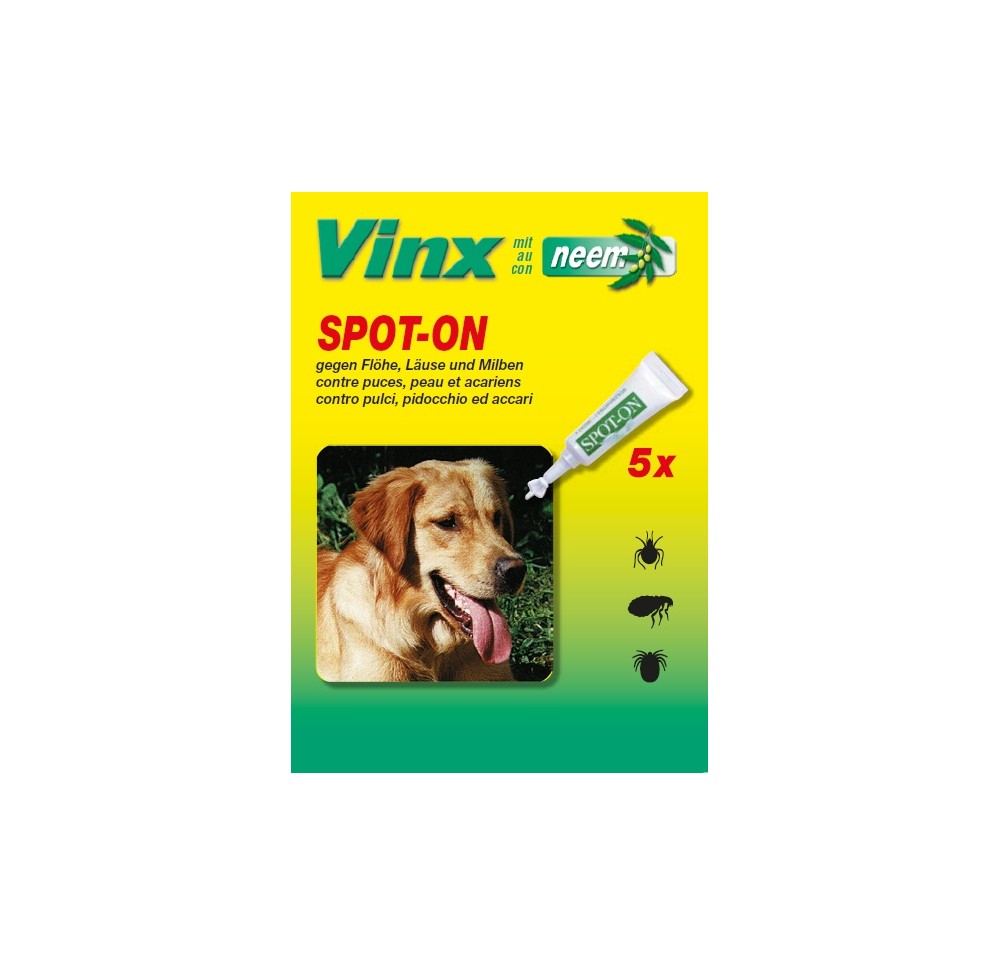 VINX spot on gouttes au neem chien 5 x 1 ml