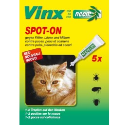 VINX spot on gouttes au neem chat 5 x 1 ml