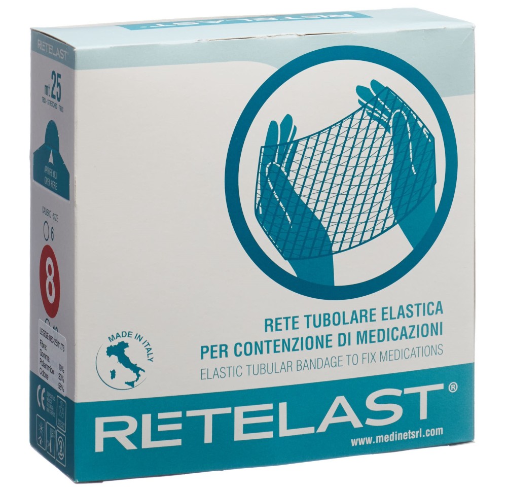 RETELAST pansement filet no 8 25m thorax bassin