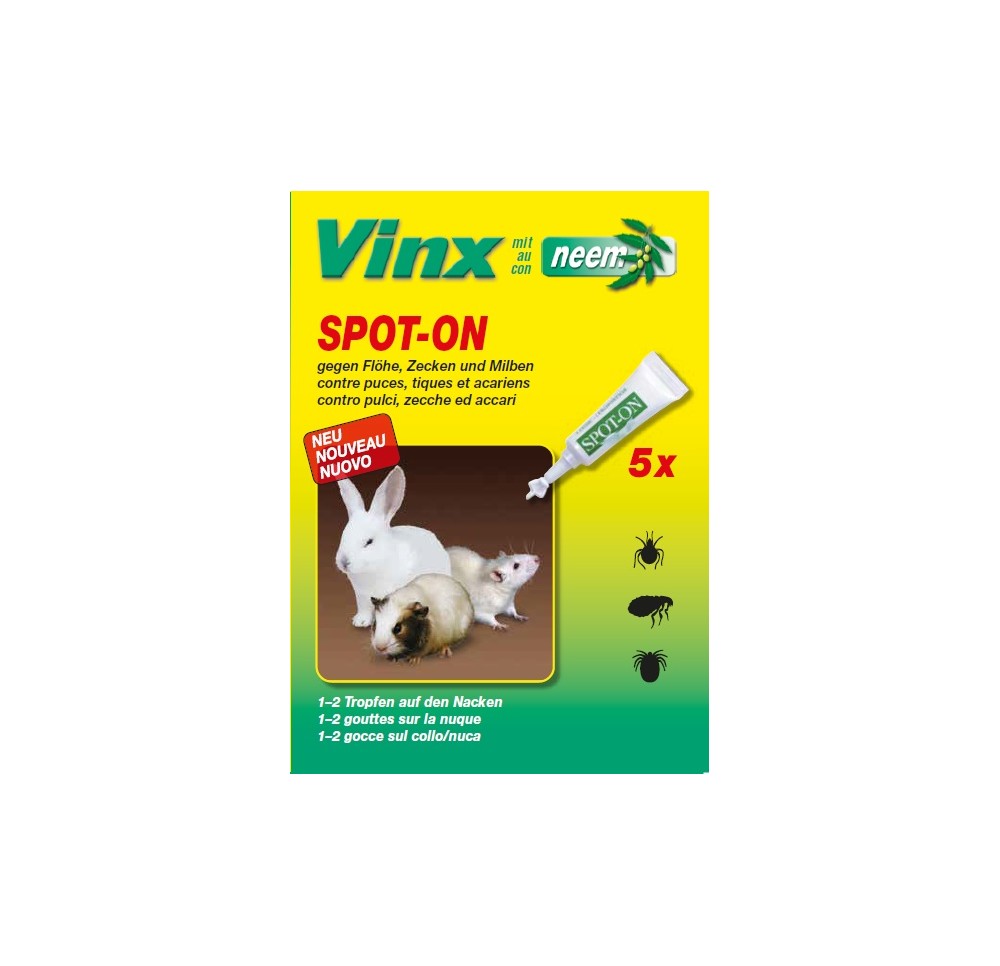 VINX spot on gouttes au neem rongeur 5 x 1 ml