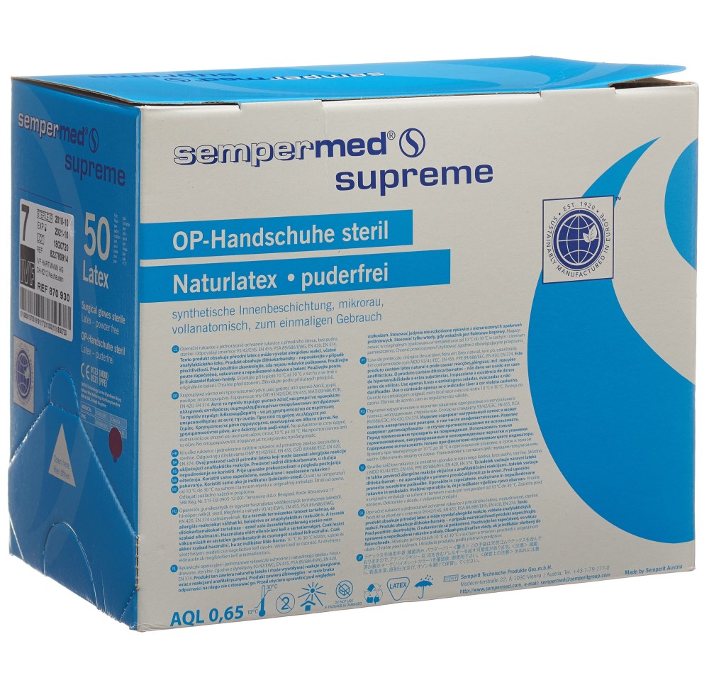 SEMPERMED Supreme gants OP 6 stérile 50 paire