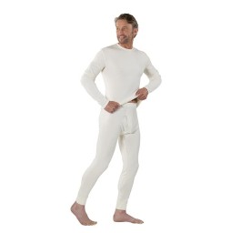EUSANA THERMO homme spencer manch long L ivoire