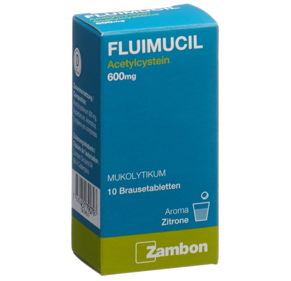 FLUIMUCIL cpr eff 600 mg adult citron 10 pce