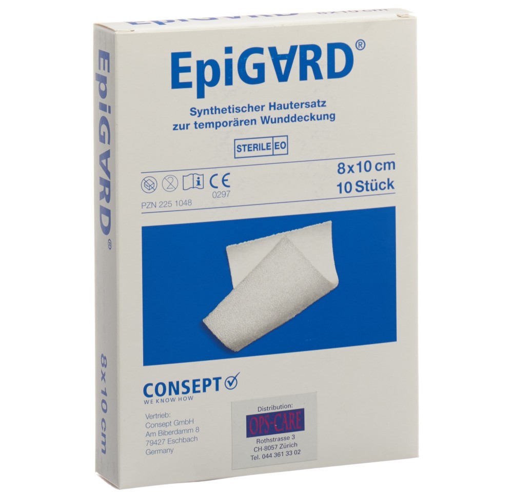 EPIGARD membrane cutanée synthéti 8x10cm 10 pce