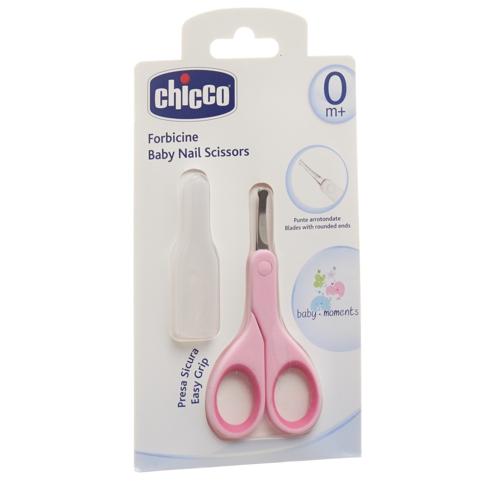 CHICCO ciseaux à ongles incl capuch sécurité rose