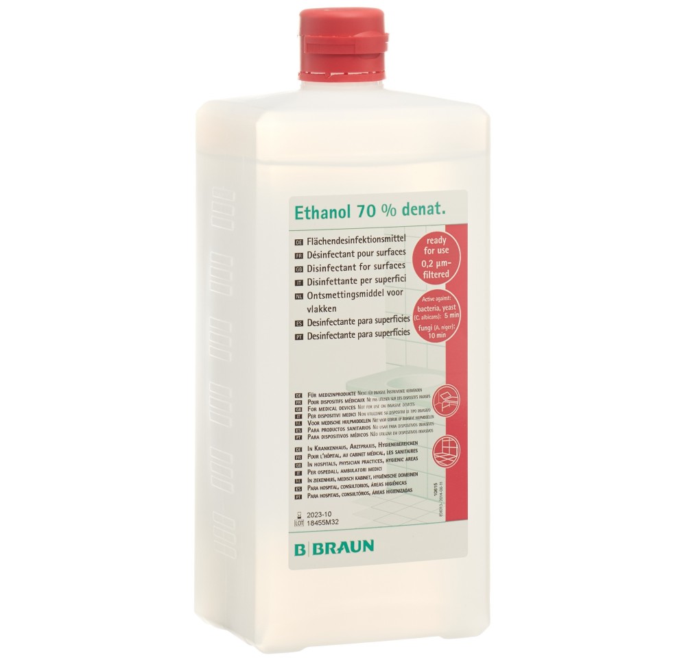 BRAUN alcool 70 % pour surfaces fl oval 1 lt