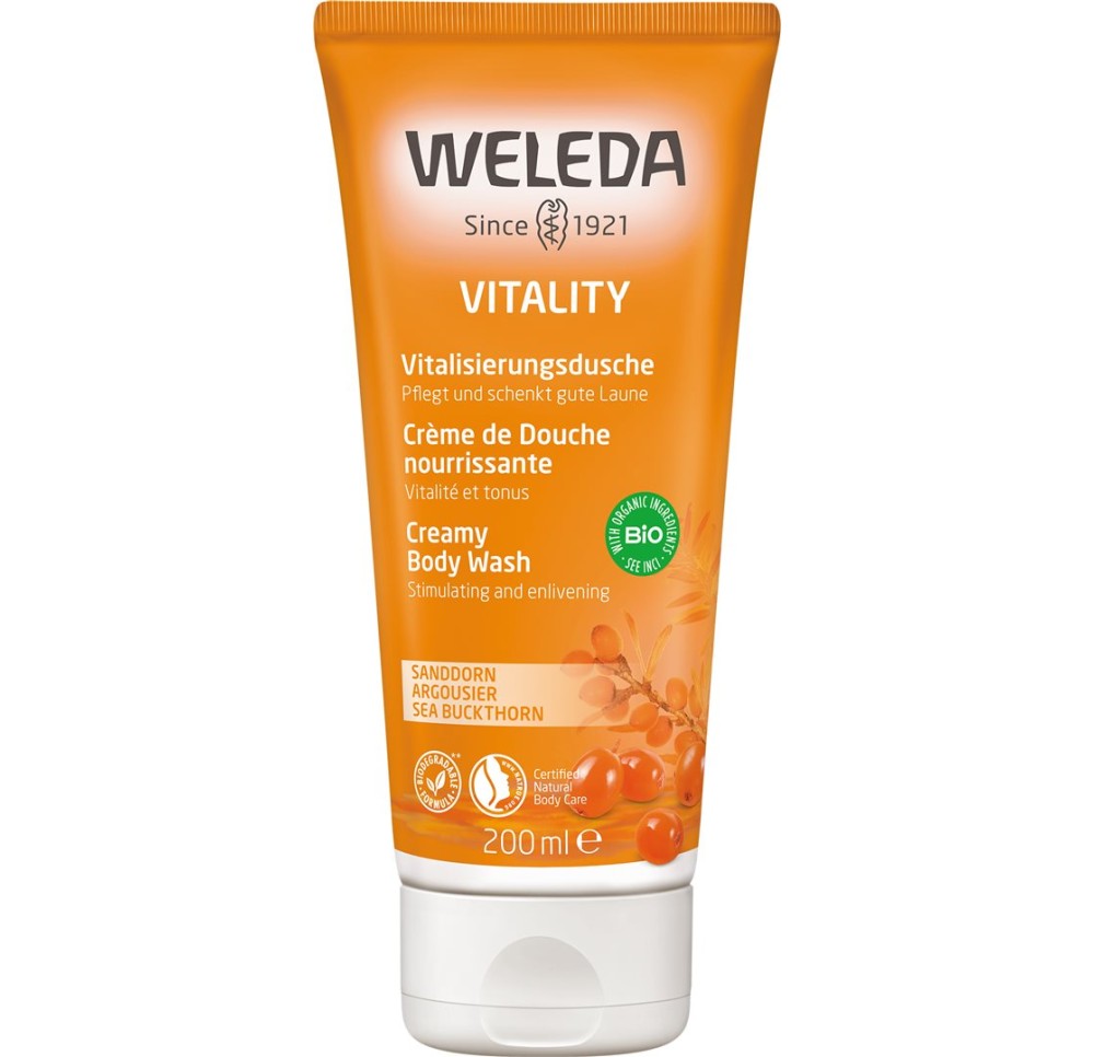 WELEDA crème douche vitalisante argousier 200 ml