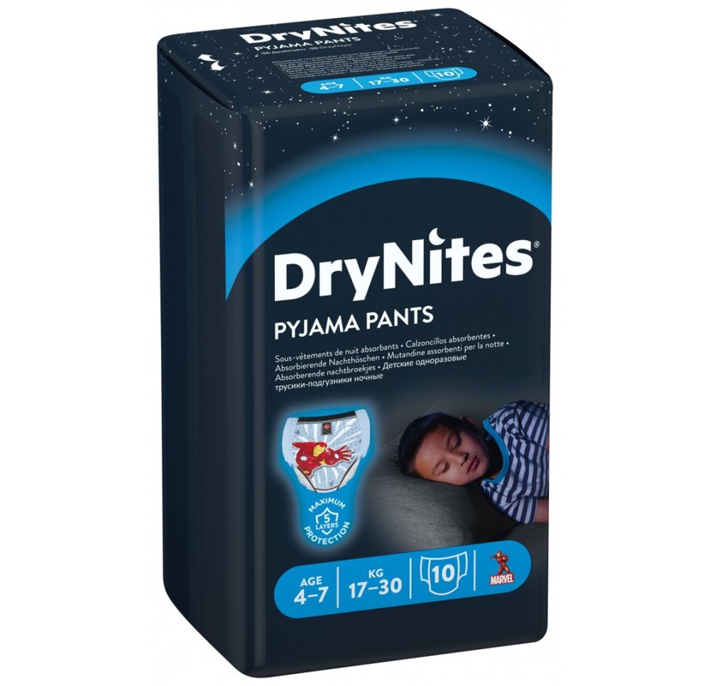 HUGGIES DRYNITES couches nuit M boy 4-7ans 10 pce