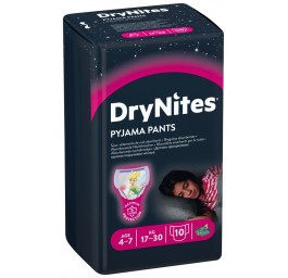 HUGGIES DRYNITES couches nuit M girl 4-7ans 10 pce