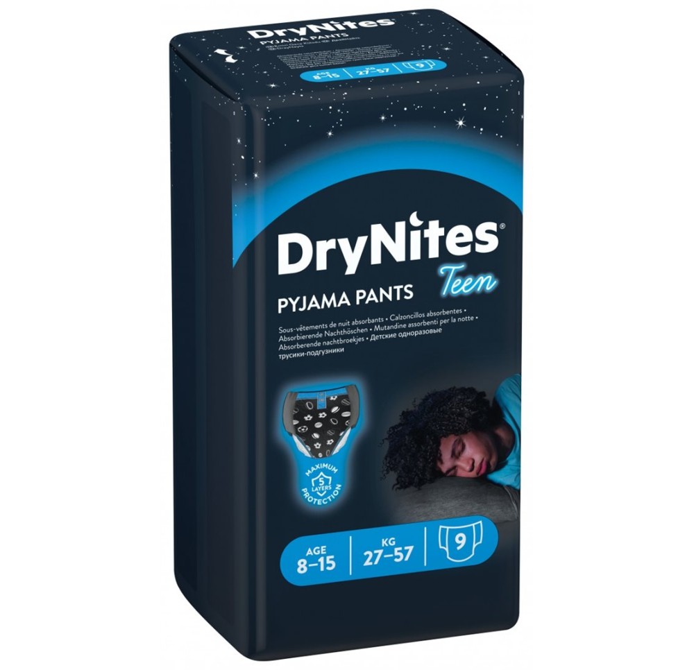 HUGGIES DryNites couches nuit L boy 8-15ans 9 pce