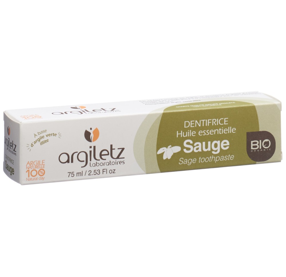 ARGILETZ dentifrice à la sauge bio 75 ml