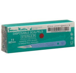 SWANN MORTON scalpel 1x stériles no 11 10 pce