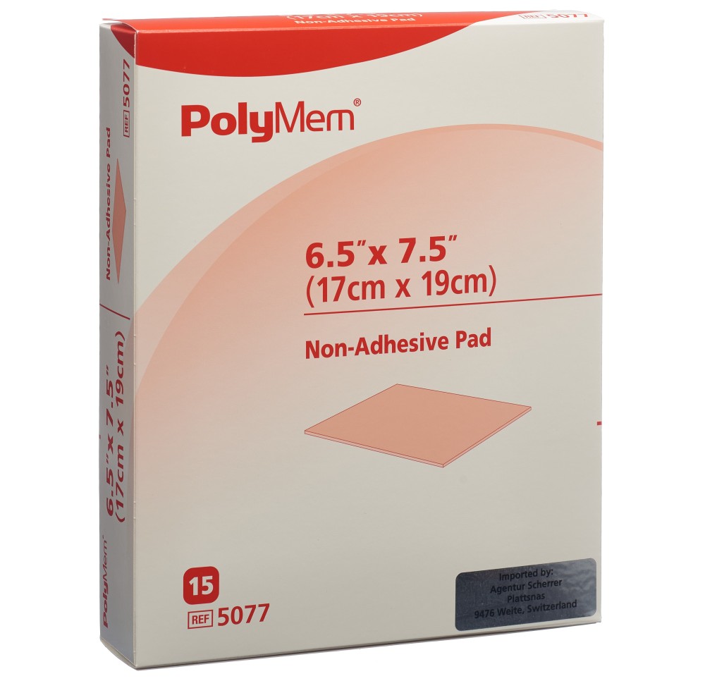 POLYMEM Non Adhesive Dressing 17x19cm 15 pce