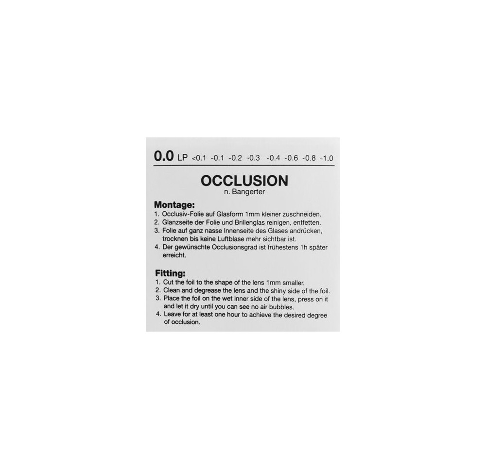 RYSER feuille d'occlusion 0.0