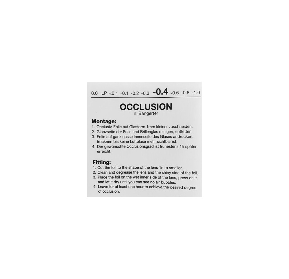 RYSER feuille d'occlusion ~0.4