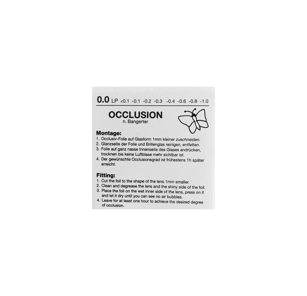 RYSER feuille d'occlusion 0.0 sujet papillon