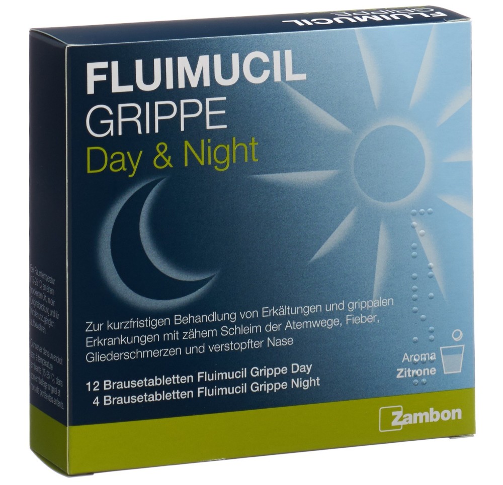 FLUIMUCIL Grippe Day Night cpr eff sach 16 pce