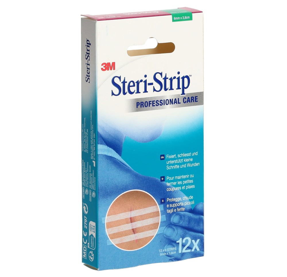 3M STERI STRIP 6x38mm blanc renforcé 12 x 6 pce