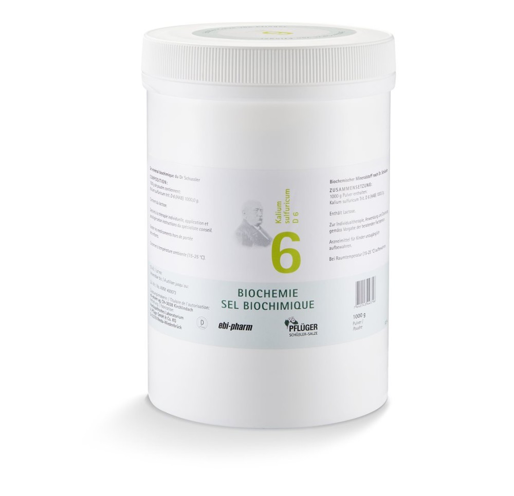 PFLÜGER SCHÜSSLER no6 kal sulf pdr 6 D 1 kg